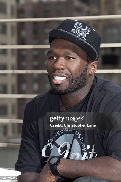 Rapper 50 Cent poses at a portrait session for Focus Germany in New York, NY on September 22, 2009. .