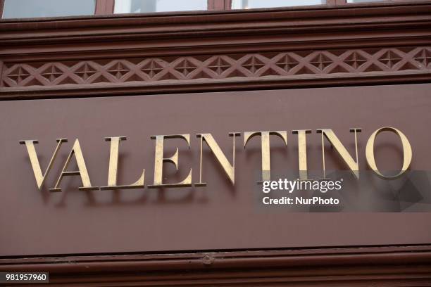 The shop of the Italian luxury brand Valentino owned by the Quatari Mayhoola for Investments is seen in Munich.