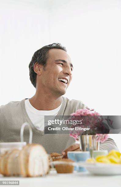 man laughing - oliver eltinger stock pictures, royalty-free photos & images