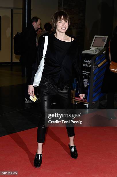 Actress Christiane Paul attends the premiere of 'Waffenstillstand' on April 1, 2010 in Berlin, Germany.