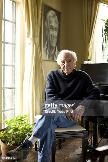 Author A. E. Hotchner poses at a portrait session for The USA Today in Westport, CT on March 23, 2010. PUBLISHED IMAGE. .