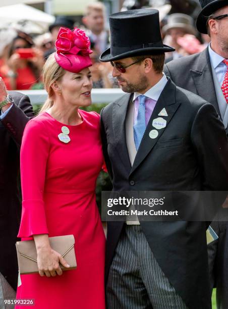 Peter Phillips and Autumn Phillips attend Royal Ascot Day 5 at Ascot Racecourse on June 23, 2018 in Ascot, United Kingdom.