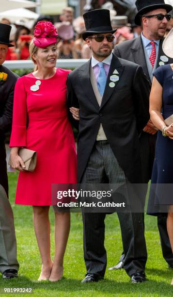 Peter Phillips and Autumn Phillips attend Royal Ascot Day 5 at Ascot Racecourse on June 23, 2018 in Ascot, United Kingdom.
