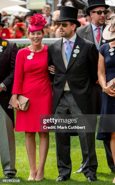Peter Phillips and Autumn Phillips attend Royal Ascot Day 5 at Ascot Racecourse on June 23, 2018 in Ascot, United Kingdom.