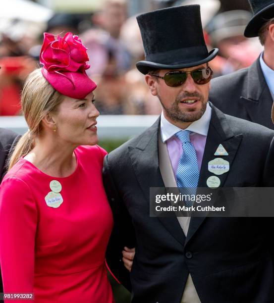 Peter Phillips and Autumn Phillips attend Royal Ascot Day 5 at Ascot Racecourse on June 23, 2018 in Ascot, United Kingdom.