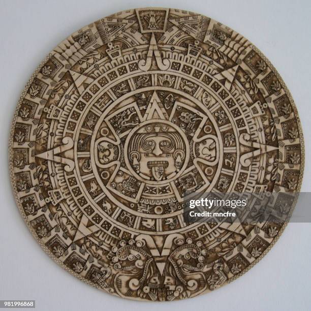 aztec calendar - aztec civilization stock pictures, royalty-free photos & images