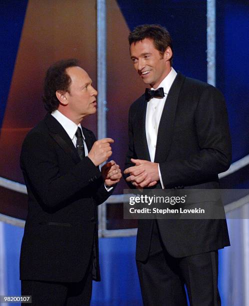 Billy Crystal and Hugh Jackman, host