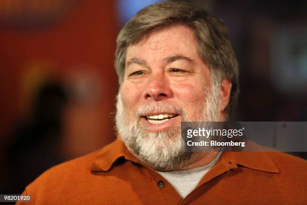Steve Wozniak, co-founder of Apple Inc., speaks during a television interview in San Jose, California, U.S., on Thursday, April 1, 2010. Wozniak...