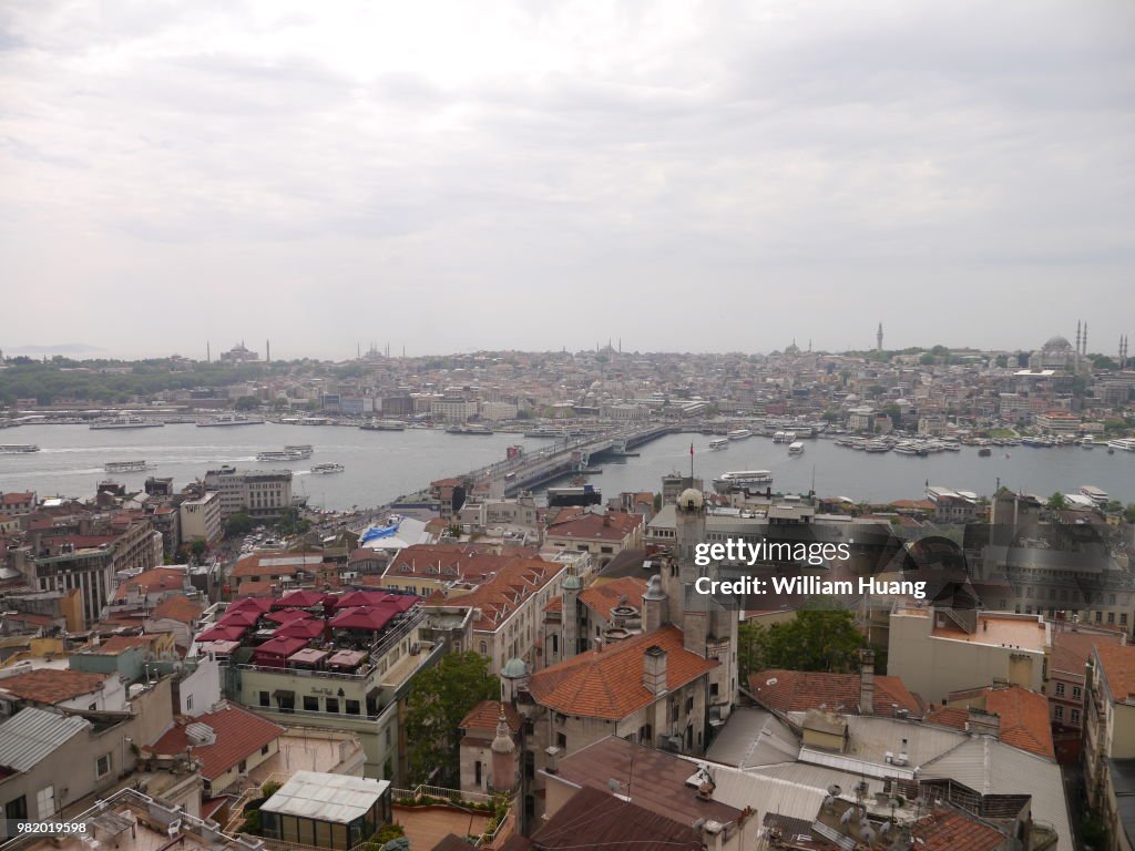 Top of the galata tower in Istanbul.
