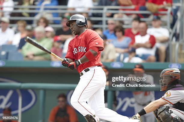 Boston Red Sox Bill Hall in action, at bat vs Baltimore Orioles during spring training at City of Palms Park. Fort Myers, FL 3/15/2010 CREDIT: Chuck...