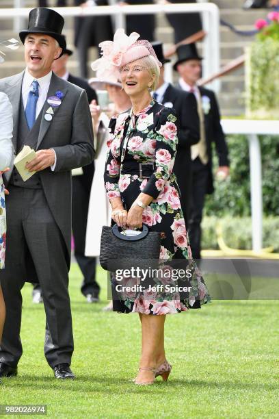 Dame Helen Mirren DBE attends day 5 of Royal Ascot at Ascot Racecourse on June 23, 2018 in Ascot, England.