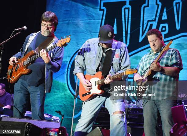 Teddy Gentry of Alabama performs during Kicker Country Stampede - Day 2 at Tuttle Creek State Park on June 22, 2018 in Manhattan, Kansas.