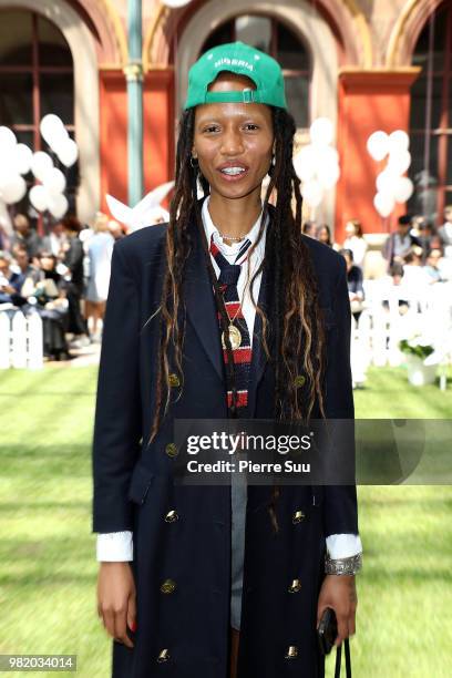 Adesuwa Aighewi attends the Thom Browne Menswear Spring/Summer 2019 show as part of Paris Fashion Week on June 23, 2018 in Paris, France.