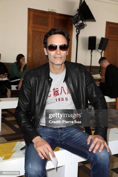 Anthony Delon attends the Wooyoungmi Menswear Spring/Summer 2019 show as part of Paris Fashion Week on June 23, 2018 in Paris, France.