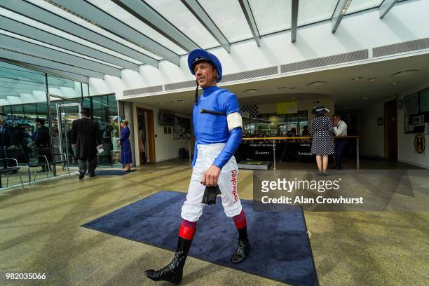 Frankie Dettori leaves the weighing room on day 5 of Royal Ascot at Ascot Racecourse on June 23, 2018 in Ascot, England.