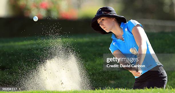 Sandra Gal of Germany on the 7th hole during the first round of the 2010 Kraft Nabisco Championship, on the Dinah Shore Course at The Mission Hills...