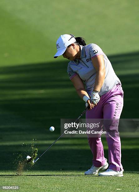 Jeong Jang of South Korea on the 7th hole during the first round of the 2010 Kraft Nabisco Championship, on the Dinah Shore Course at The Mission...