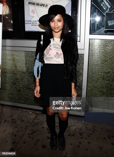 Zoe Kravitz attends the premiere of "Breaking Upwards" at the IFC Center on April 1, 2010 in New York City.