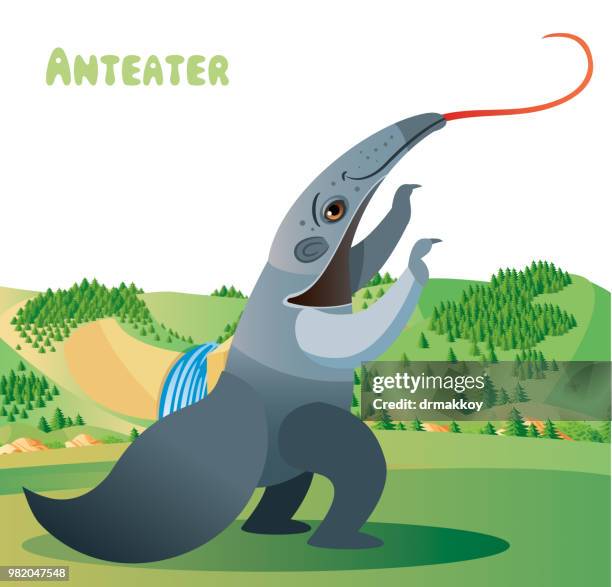 anteater - anteater stock illustrations