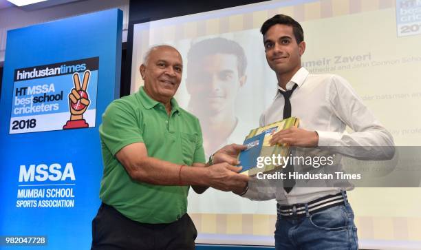 Former Indian cricketer Kenia Jayantilal during the Hindustan Times's MSSA Best School Cricketers 2018 Awards ceremony, at the CCI, Churchgate, on...