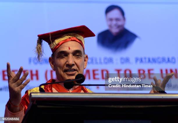 Union Minister Satyapal Singh during a convocation of Bharati Vidyapeeth Deemed University, on June 22, 2018 in Pune, India.