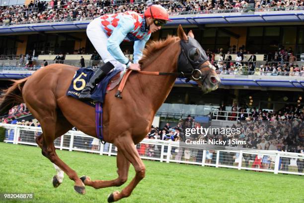 James Doyle on Red Verdon comes home in second in the Hardwicke Stakes on day 5 of Royal Ascot at Ascot Racecourse on June 23, 2018 in Ascot, England.