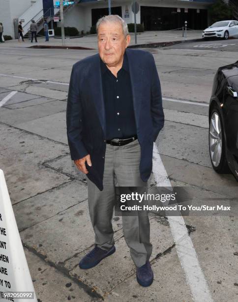 Bob Arum is seen on June 22, 2018 in Los Angeles, California.