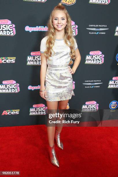 Tegan Marie attends the 2018 Radio Disney Music Awards at Loews Hollywood Hotel on June 22, 2018 in Hollywood, California.