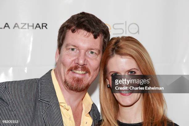 "Real Housewife" couple Simon van Kempen and Alex McCord attend the 2nd annual A.E.R. Walk With Style Fashion Gala at 320 Studios on April 1, 2010 in...