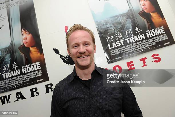 Morgan Spurlock attends the "Last Train Home" New York premiere party on April 1, 2010 in New York City.