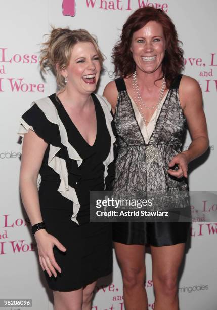 Actresses Melissa Joan Hart and Elisa Donovan attend the "Love, Loss, and What I Wore" new cast member celebration at Pio Pio 8 on April 1, 2010 in...