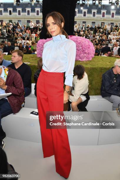 Victoria Beckham attends the Dior Homme Menswear Spring/Summer 2019 show as part of Paris Fashion Week Week on June 23, 2018 in Paris, France.