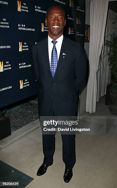Actor Isaiah Washington attends the National Lab Day Kick-Off Dinner at the Luxe Hotel on April 1, 2010 in Los Angeles, California.