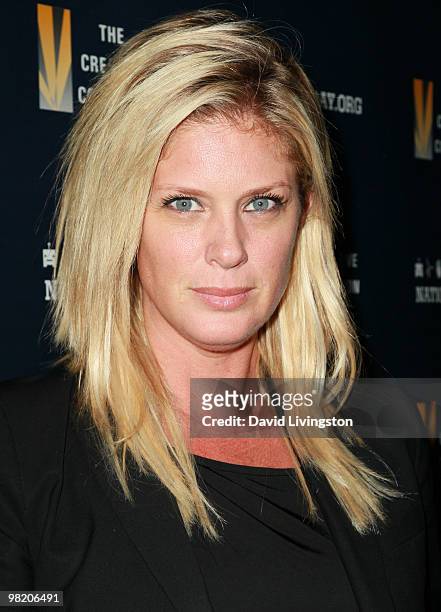 Actress Rachel Hunter attends the National Lab Day Kick-Off Dinner at the Luxe Hotel on April 1, 2010 in Los Angeles, California.