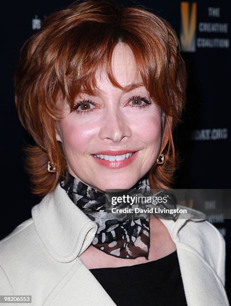 Actress Sharon Lawrence attends the National Lab Day Kick-Off Dinner at the Luxe Hotel on April 1, 2010 in Los Angeles, California.