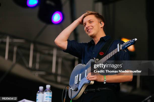 George Ezra performs on stage during the second day of the Southside Festival on June 23, 2018 in Neuhausen, Germany.