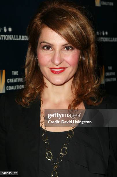 Actress Nia Vardalos attends the National Lab Day Kick-Off Dinner at the Luxe Hotel on April 1, 2010 in Los Angeles, California.