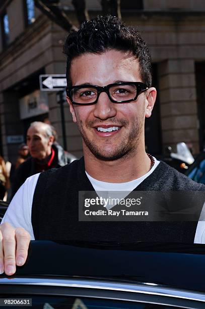 Dancer Mark Ballas leaves the "Live With Regis And Kelly" taping at the ABC Lincoln Center Studios on April 01, 2010 in New York City.