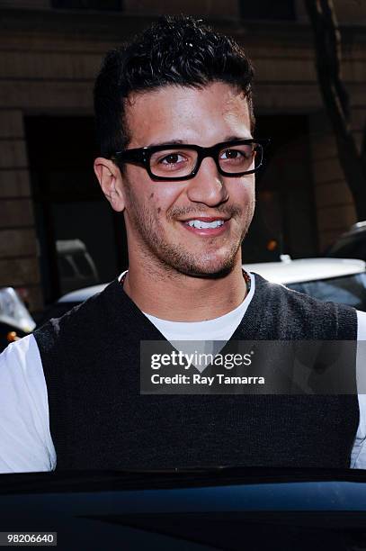 Dancer Mark Ballas leaves the "Live With Regis And Kelly" taping at the ABC Lincoln Center Studios on April 01, 2010 in New York City.