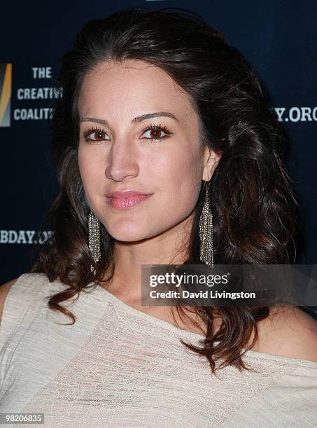 Actress America Olivo attends the National Lab Day Kick-Off Dinner at the Luxe Hotel on April 1, 2010 in Los Angeles, California.
