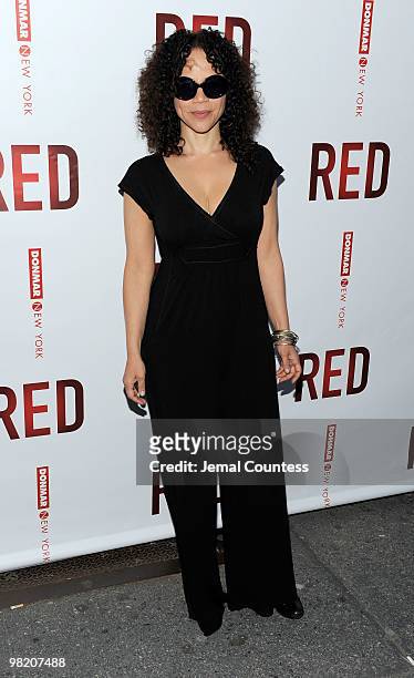 Actress Rosie Perez attends the Broadway opening of "RED" at the John Golden Theatre on April 1, 2010 in New York City.