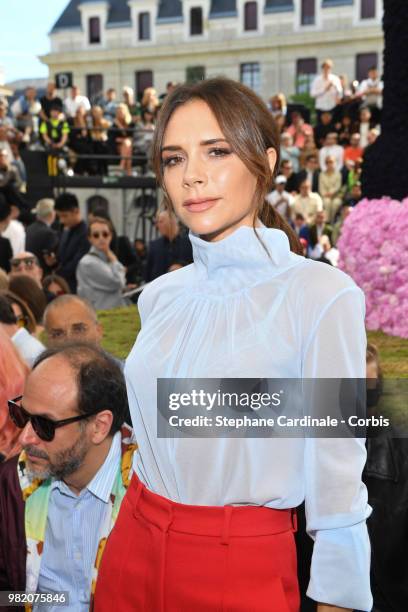 Victoria Beckham attends the Dior Homme Menswear Spring/Summer 2019 show as part of Paris Fashion Week Week on June 23, 2018 in Paris, France.