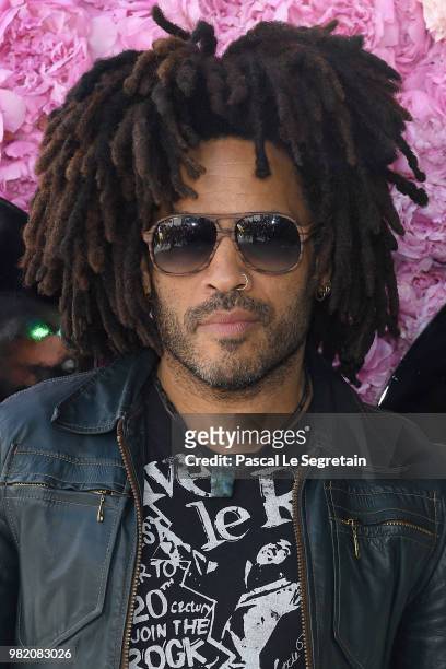 Lenny Kravitz attends the Dior Homme Menswear Spring/Summer 2019 show as part of Paris Fashion Week on June 23, 2018 in Paris, France.