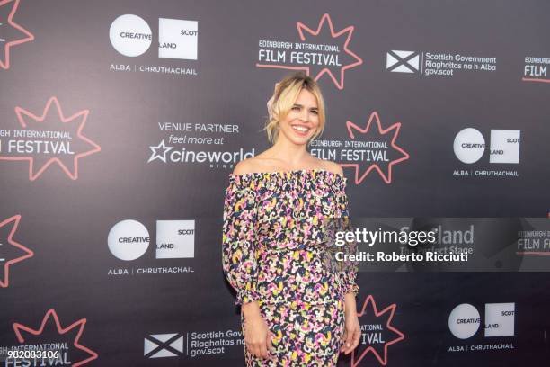 English actress Billie Piper attends a photocall for the World Premiere of 'Two for joy' during the 72nd Edinburgh International Film Festival at...