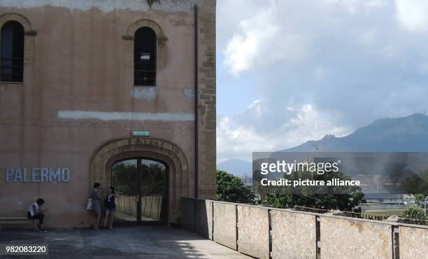 June 2018, Palermo, Italy: View of the Palazzo Forcella De Seta in Palermo. The European exhibition of contemporary art is taking place in Palermo...