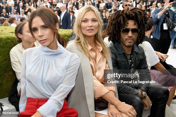 Victoria Beckham, Kate Moss, Lenny Kravitz and attend the Dior Homme Menswear Spring/Summer 2019 show as part of Paris Fashion Week on June 23, 2018...