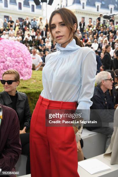 Victoria Beckham attends the Dior Homme Menswear Spring/Summer 2019 show as part of Paris Fashion Week on June 23, 2018 in Paris, France.