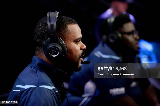 Winner_Stayz_On of Grizz Gaming plays against Celtics Crossover Gaming on June 23, 2018 at the NBA 2K League Studio Powered by Intel in Long Island...