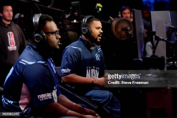 AuthenticAfrican of Grizz Gaming plays against Celtics Crossover Gaming on June 23, 2018 at the NBA 2K League Studio Powered by Intel in Long Island...