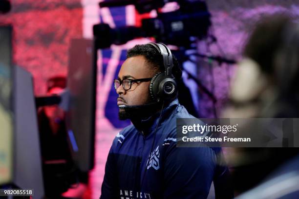 AuthenticAfrican of Grizz Gaming plays against Celtics Crossover Gaming on June 23, 2018 at the NBA 2K League Studio Powered by Intel in Long Island...